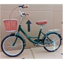 Велосипед VL - 665 24" (BYSBLN with basket) Темно-зеленый