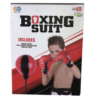 Набор для бокса: груша малая на подставке и перчатки «Boxing Suit» модель JU-4436: продажа оптом и в розницу
