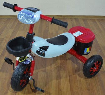 Трёхколёсный велосипед для детей «Kangqi Tricycle» модель TR-379 цвет бело-красный: продажа оптом и в розницу