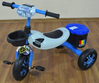 Трёхколёсный велосипед для детей «Kangqi Tricycle» модель TR-379 цвет бело-синий: продажа оптом и в розницу